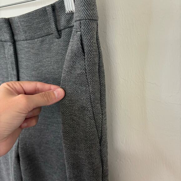 Ann Taylor Straight Leg Pants - Charcoal Gray Herringbone - Women's 8 - Picture 4 of 6